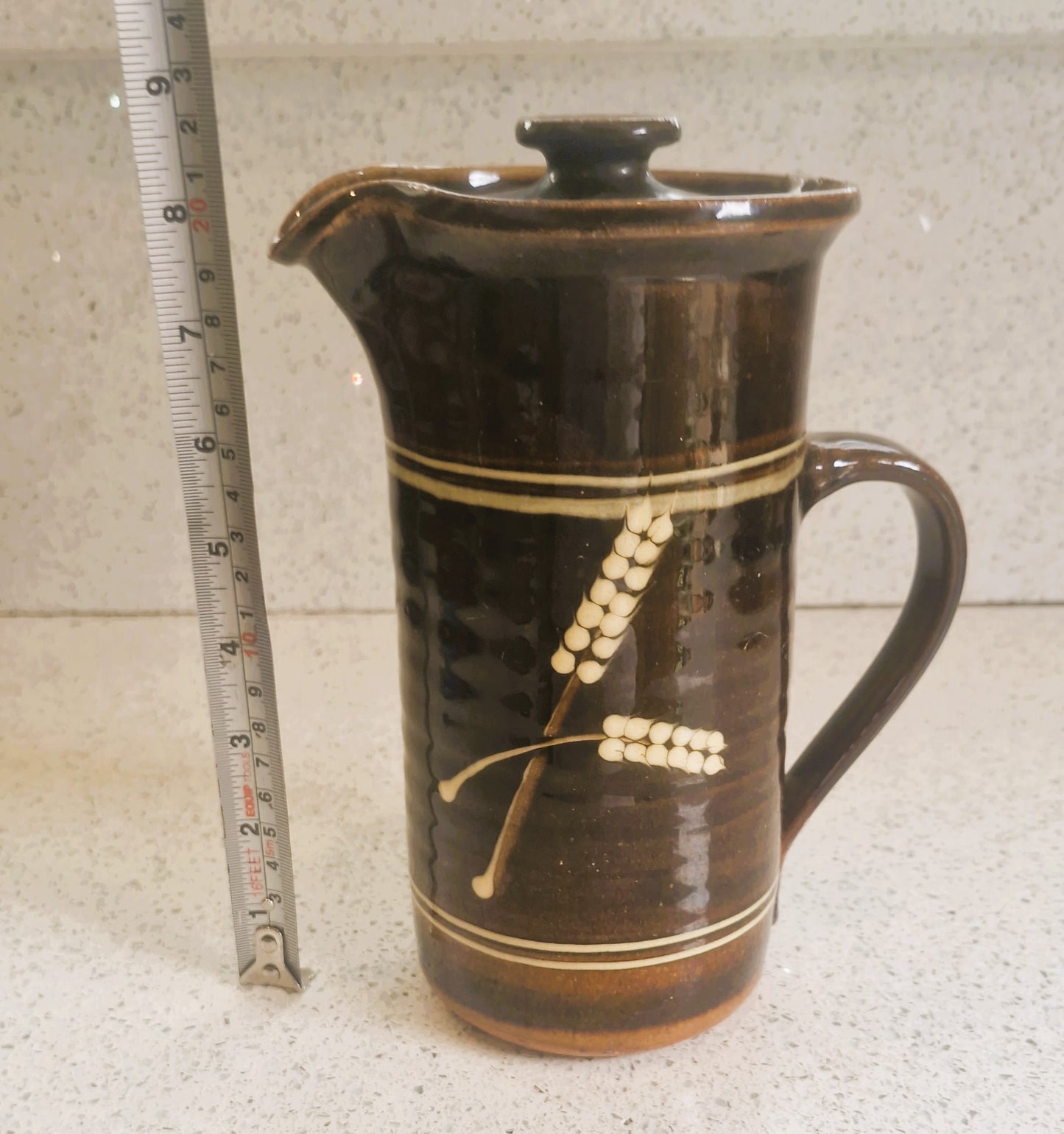 Dieter Kunzemann, Hand Painted Ceramic Coffee Set: Mid-Century Modern, Made in England, 16 Piece