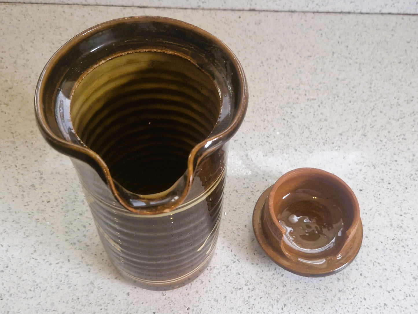 Dieter Kunzemann, Hand Painted Ceramic Coffee Set: Mid-Century Modern, Made in England, 16 Piece