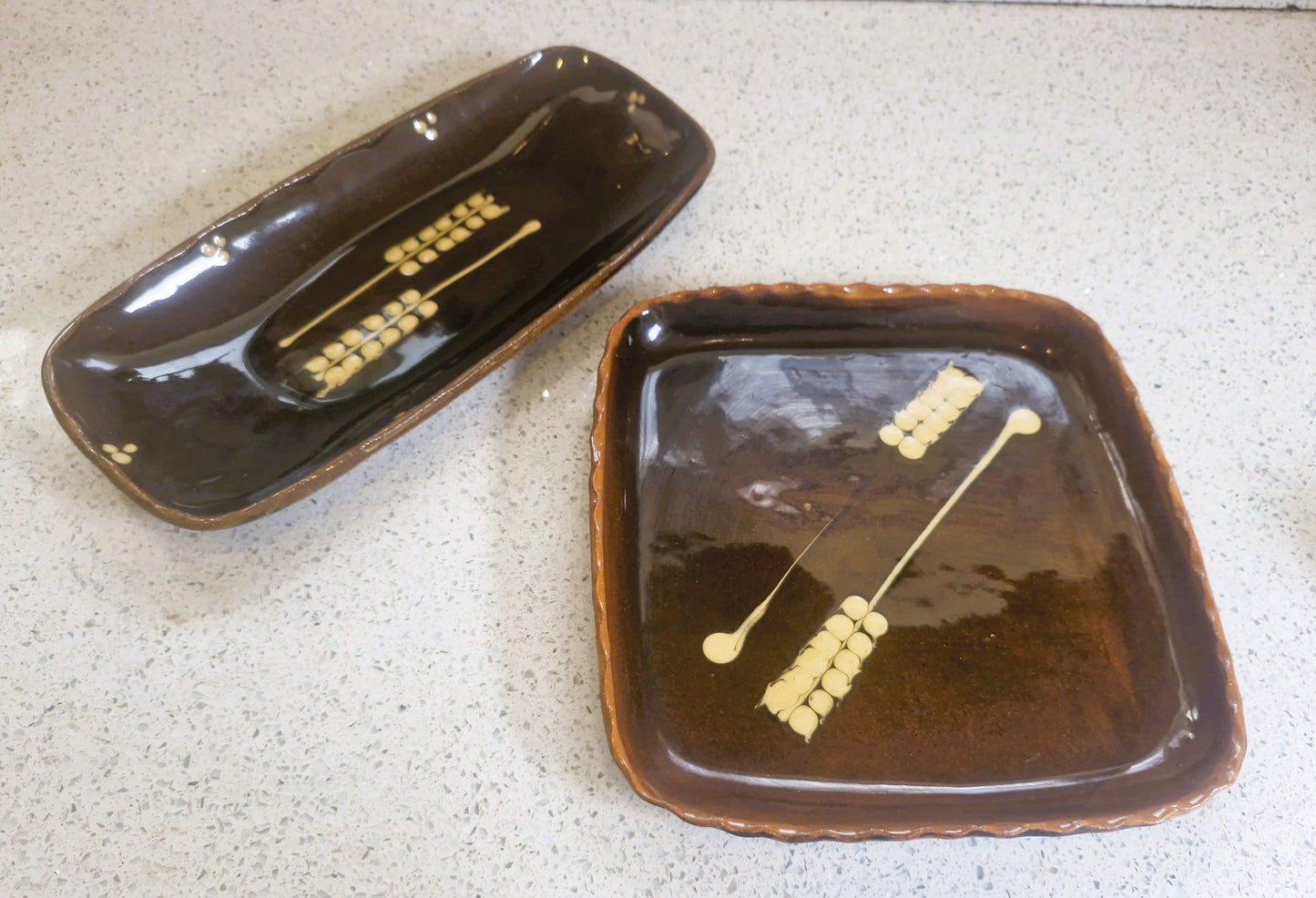 Dieter Kunzemann, Hand Painted Ceramic Coffee Set: Mid-Century Modern, Made in England, 16 Piece