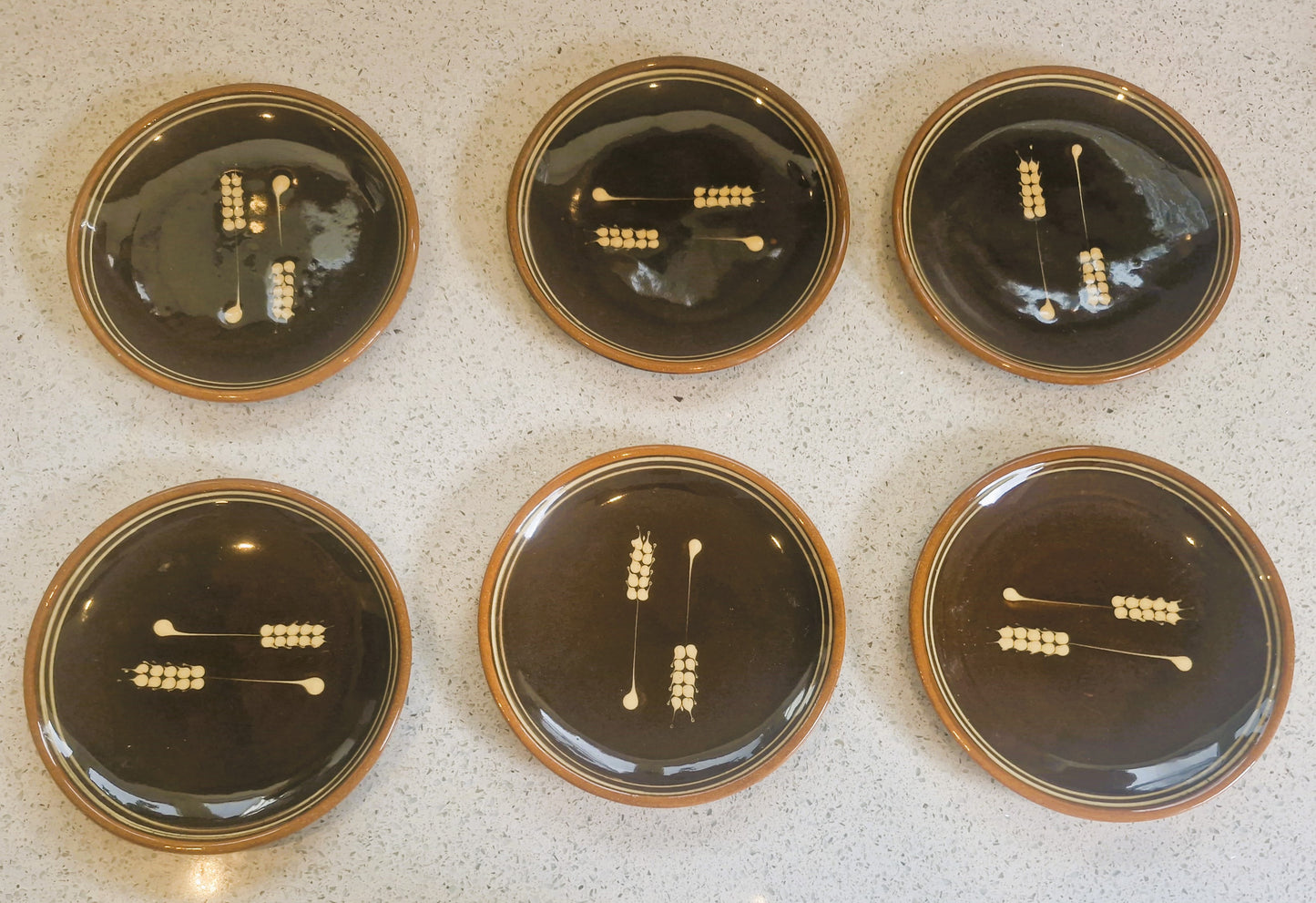 Dieter Kunzemann, Hand Painted Ceramic Coffee Set: Mid-Century Modern, Made in England, 16 Piece