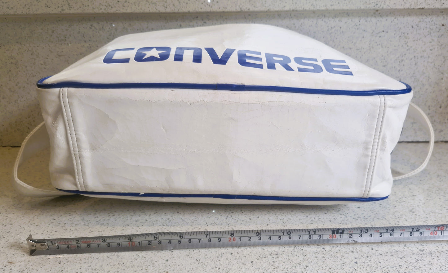 Vintage Converse All Stars Messenger Bag: Large White Crossbody