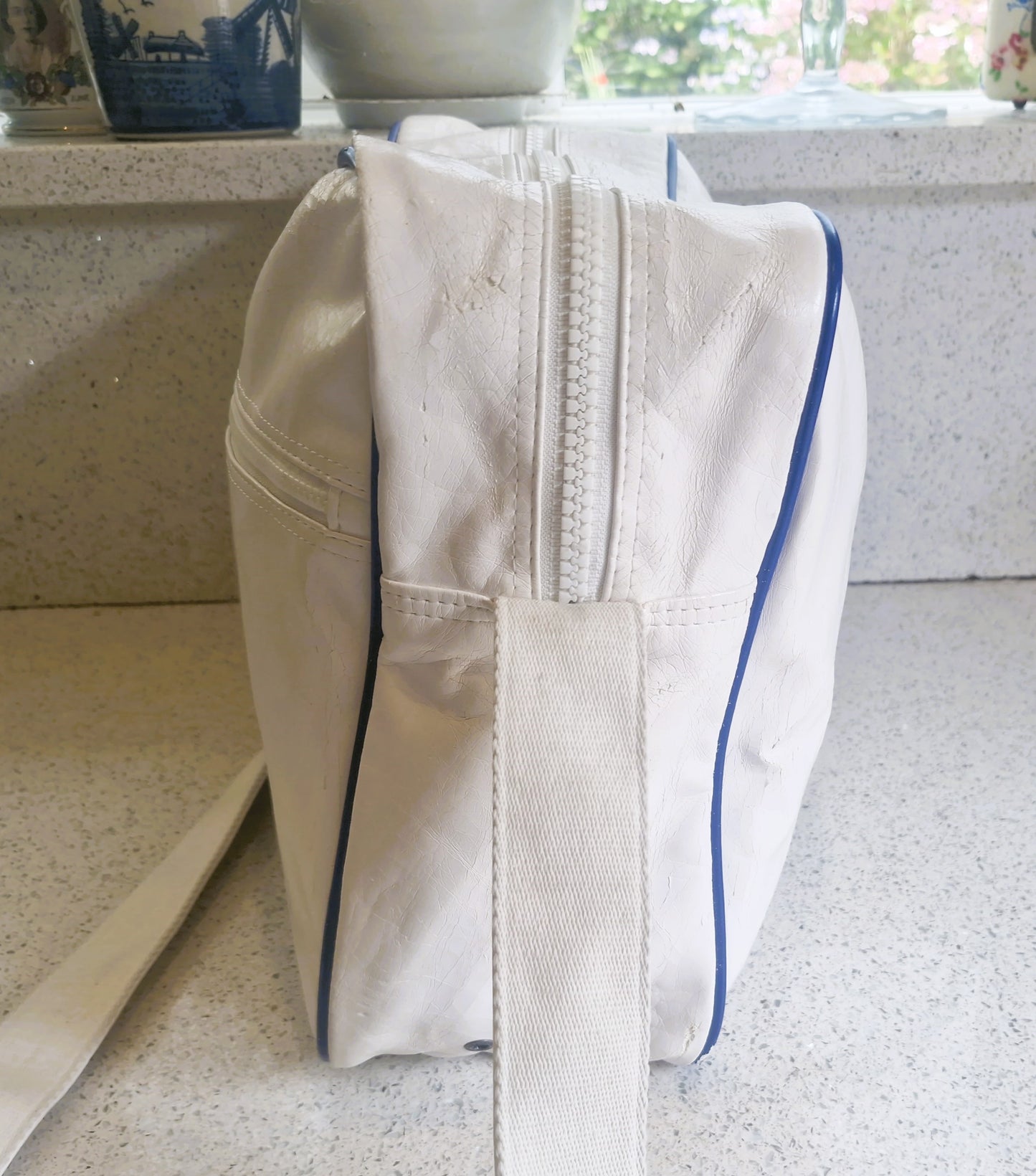 Vintage Converse All Stars Messenger Bag: Large White Crossbody