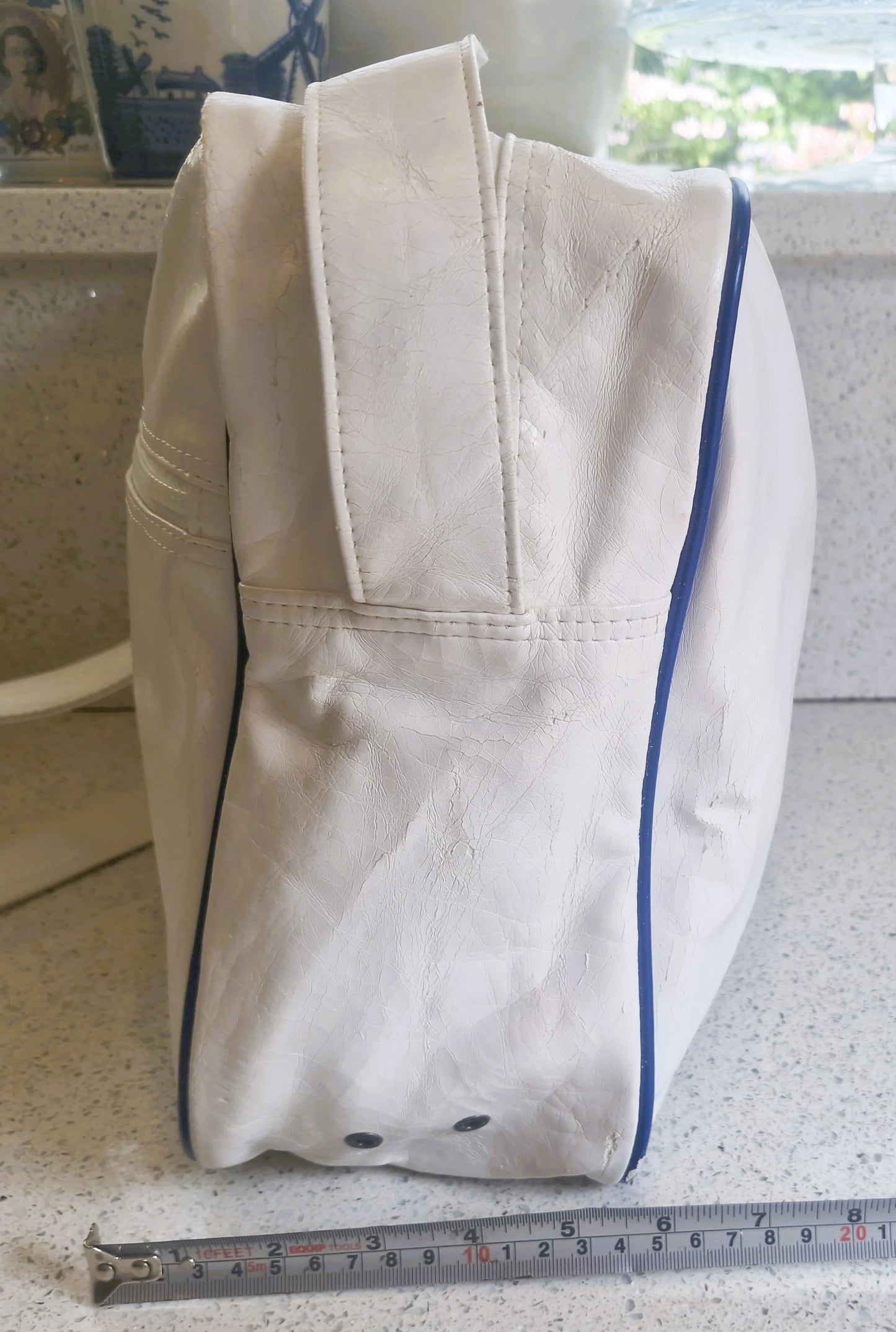 Vintage Converse All Stars Messenger Bag: Large White Crossbody