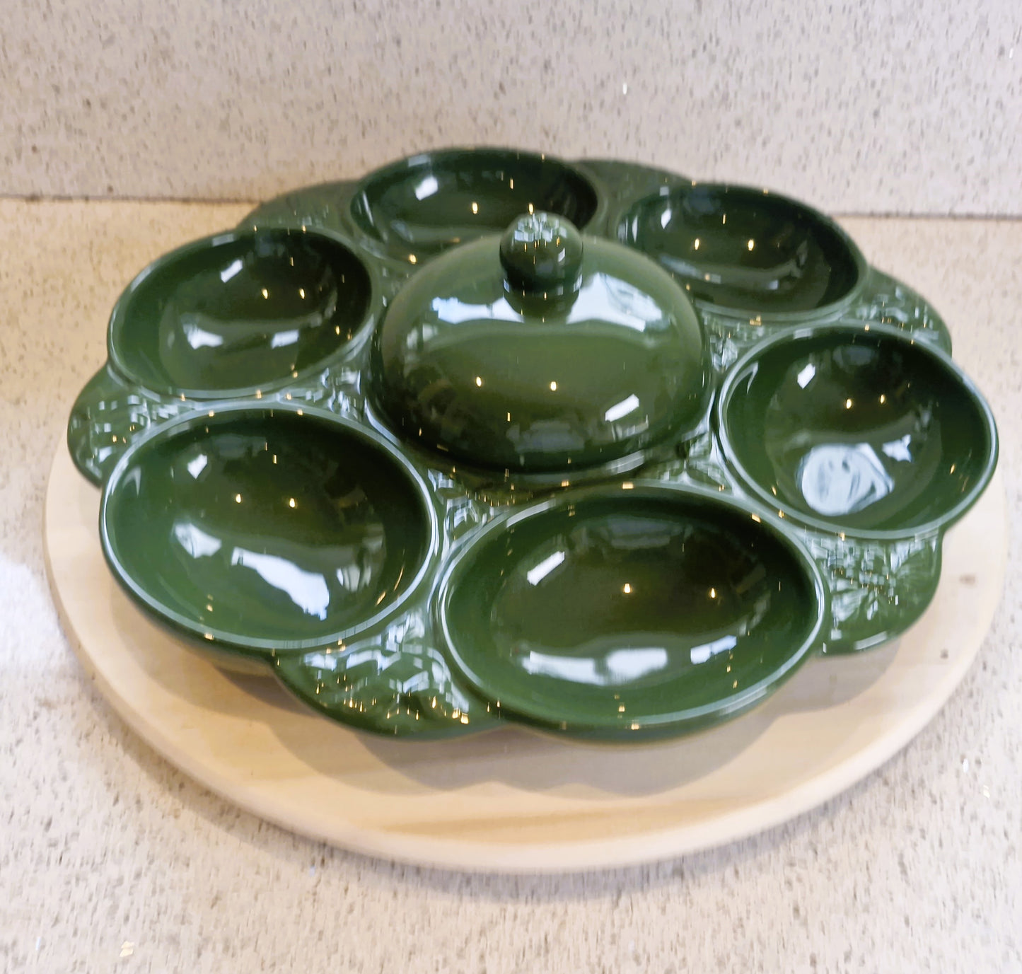 Lazy Susan Sectional Platter: Sectional Serving Platter, Rotating