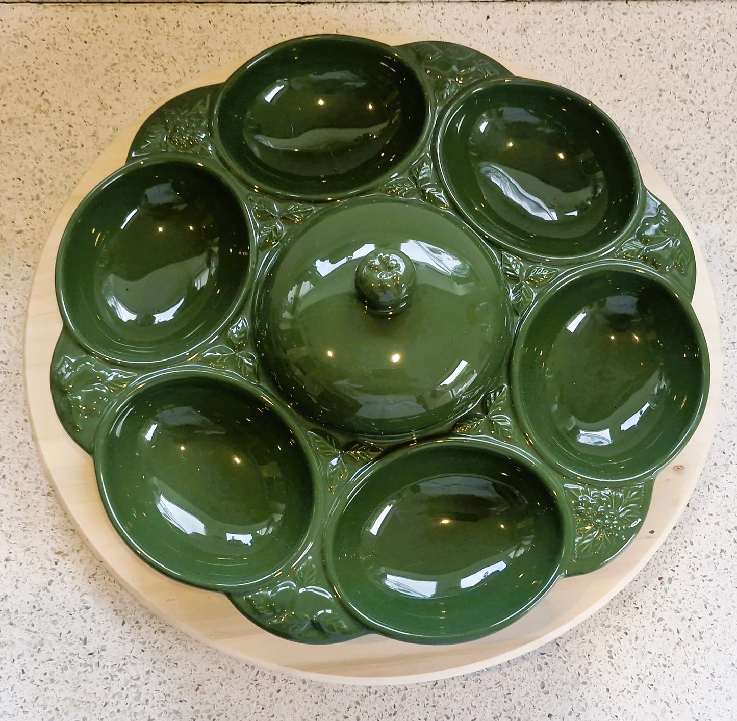 Lazy Susan Sectional Platter: Sectional Serving Platter, Rotating