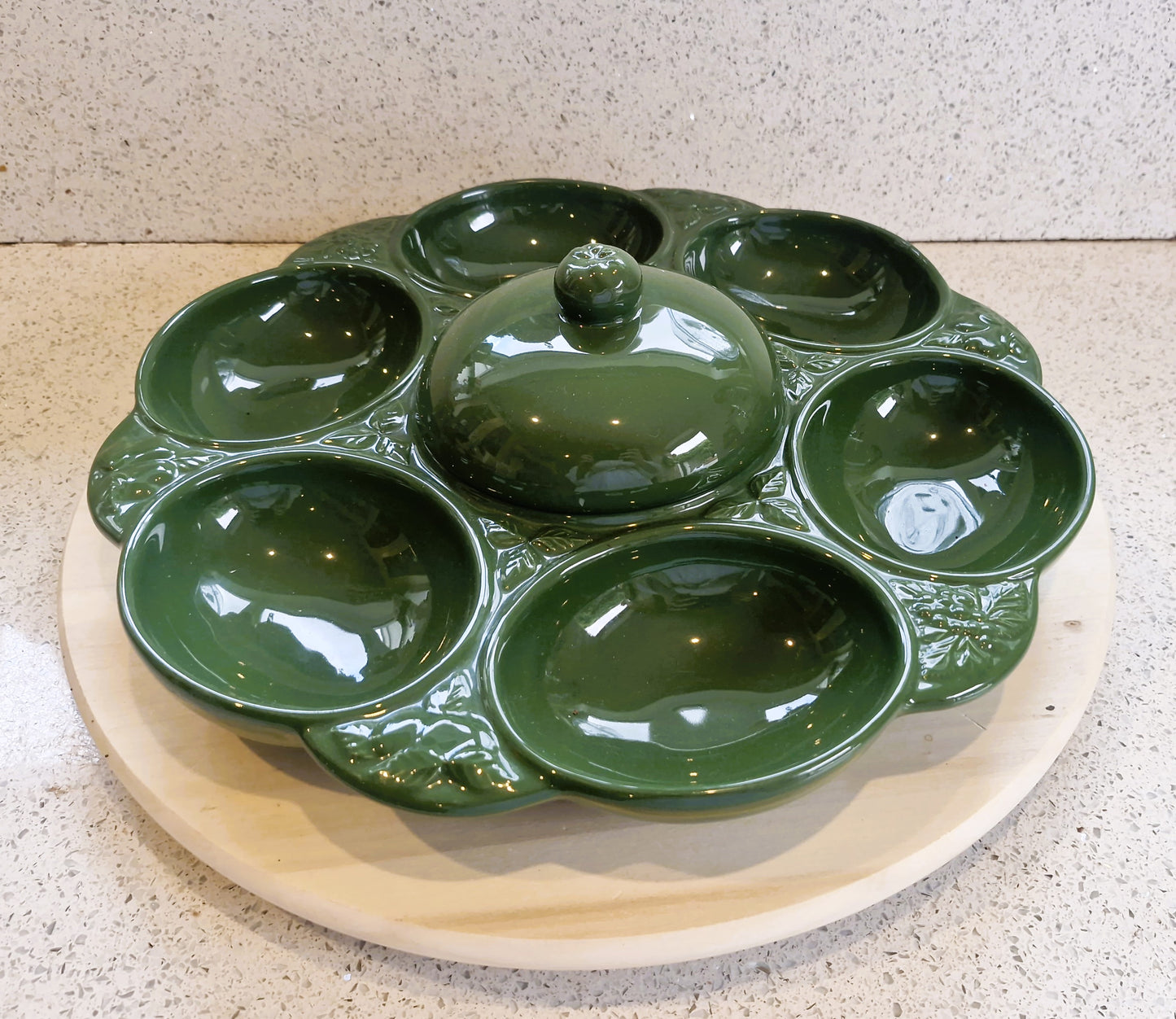 Lazy Susan Sectional Platter: Sectional Serving Platter, Rotating