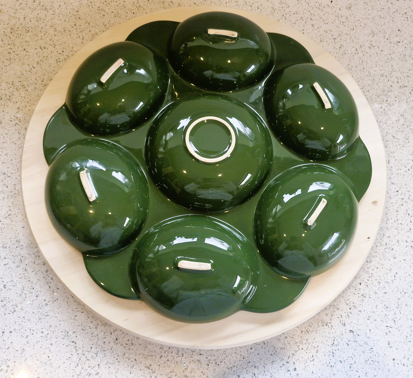 Lazy Susan Sectional Platter: Sectional Serving Platter, Rotating