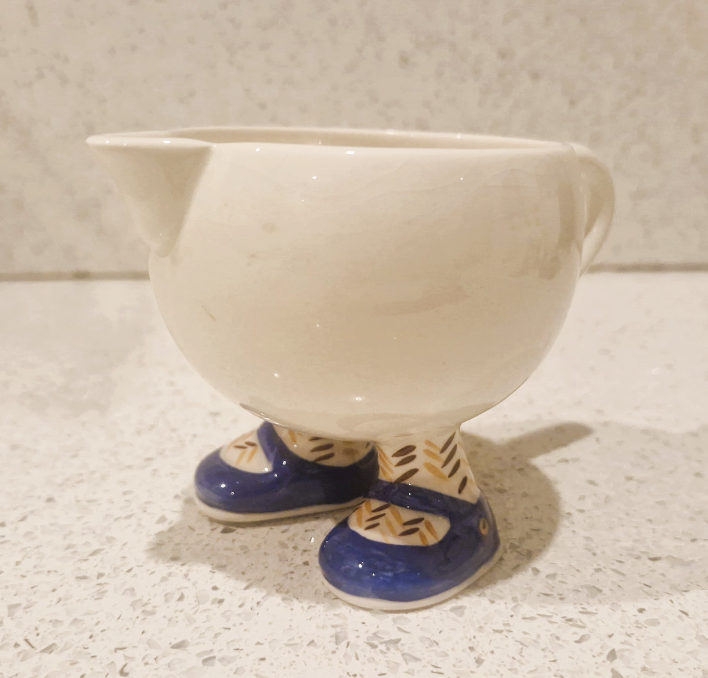 Carltonware Walking Creamer Jug: Carltonware Walking Milk Jug, Blue Feet, Quirky Design