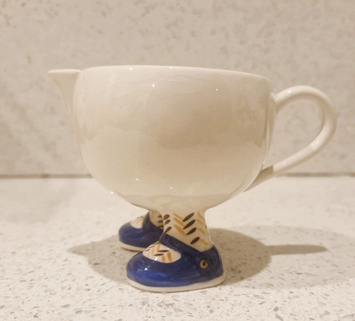 Carltonware Walking Creamer Jug: Carltonware Walking Milk Jug, Blue Feet, Quirky Design