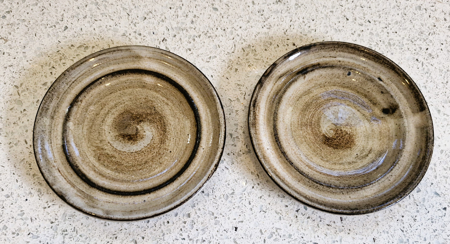 Briglin Studio Pottery Coffee Cup & Saucer: Sunflower Design, England