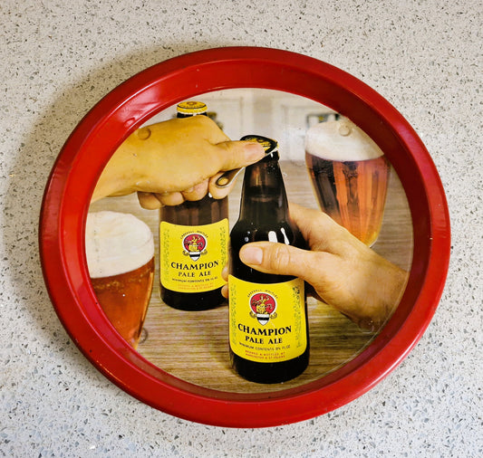 Vintage Champion Pale Ale Beer Tray: English Pub Decor, British Brewery, Beer Tray