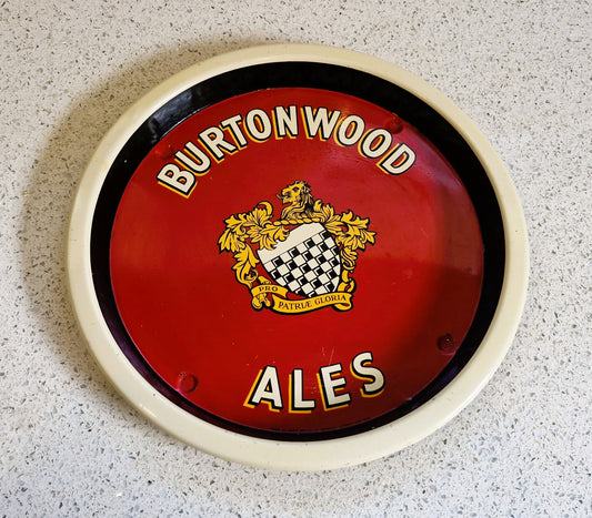 Vintage Burtonwood Beer Tray: English Pub Decor, Coat of Arms, English, Beer Tray, Pub, Brewery, Man Cave, Home Bar