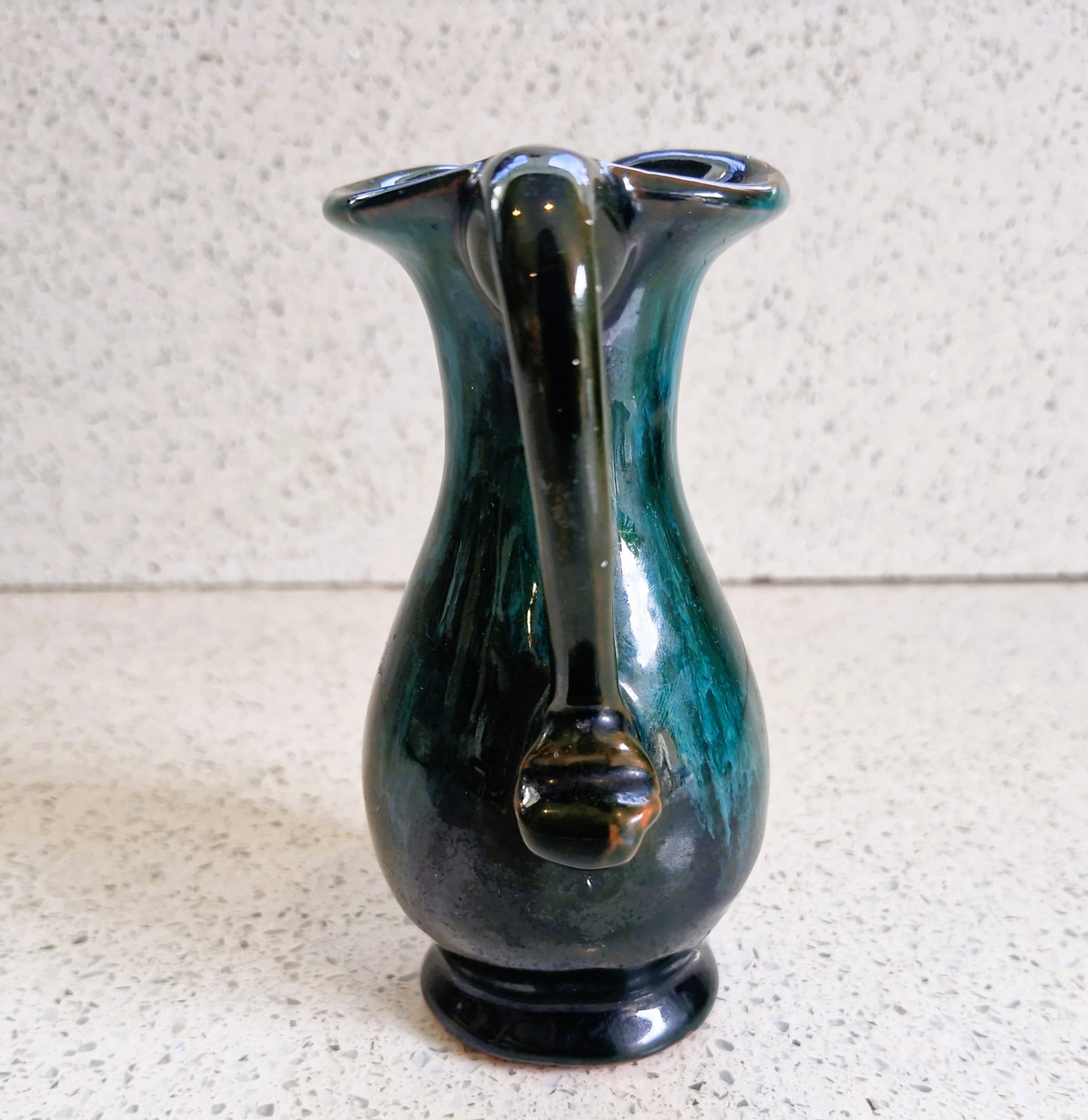 Vintage Blue Flame Glaze Pottery Jug: Canadian Studio Pottery, Jug, Creamer