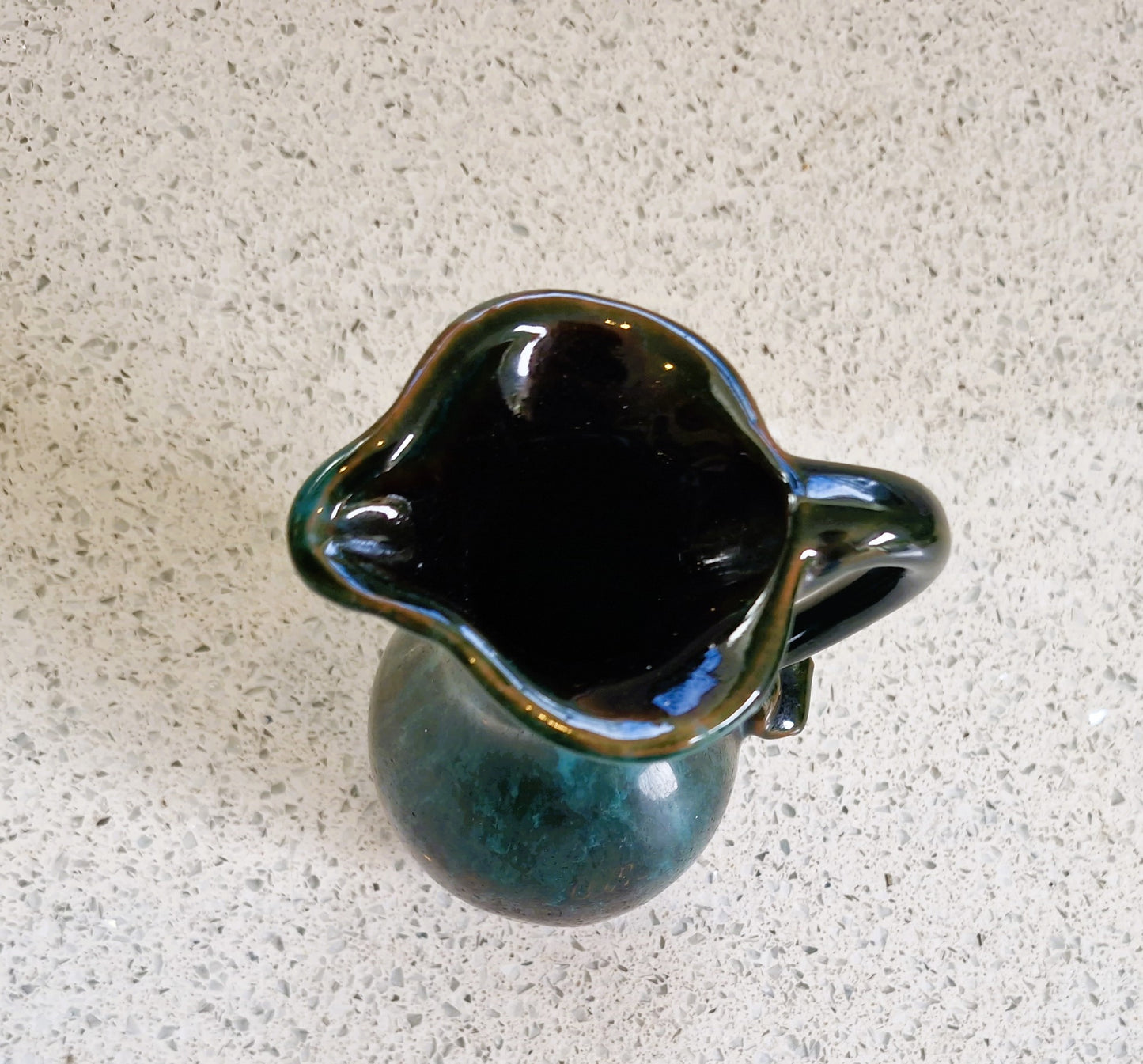 Vintage Blue Flame Glaze Pottery Jug: Canadian Studio Pottery, Jug, Creamer