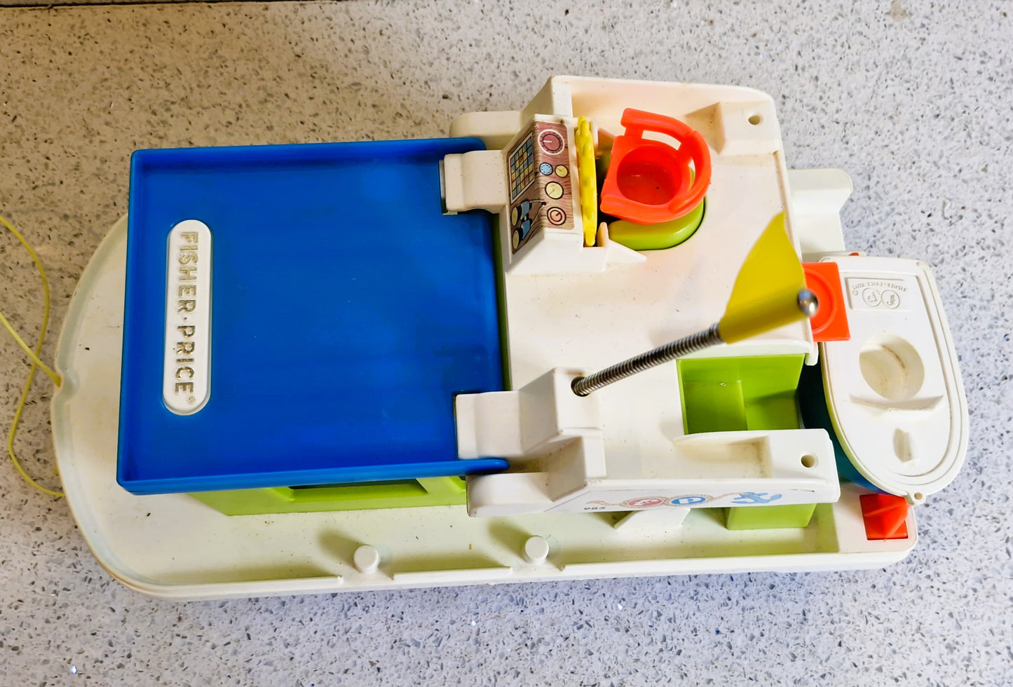 Vintage Fisher-Price Play Family Houseboat, Fisher Price Houseboat, #985 Play family Houseboat, 70s Fisher Price