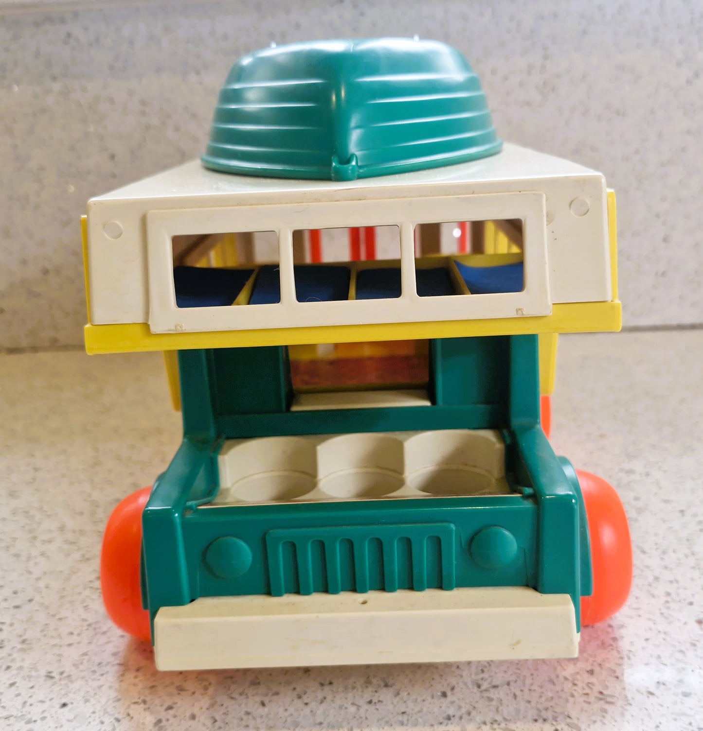 Fisher-Price Vintage Play Family Camper Van, complete, 70s Fisher Price Play Family Camper, 70s. Fisher Price Camper Van