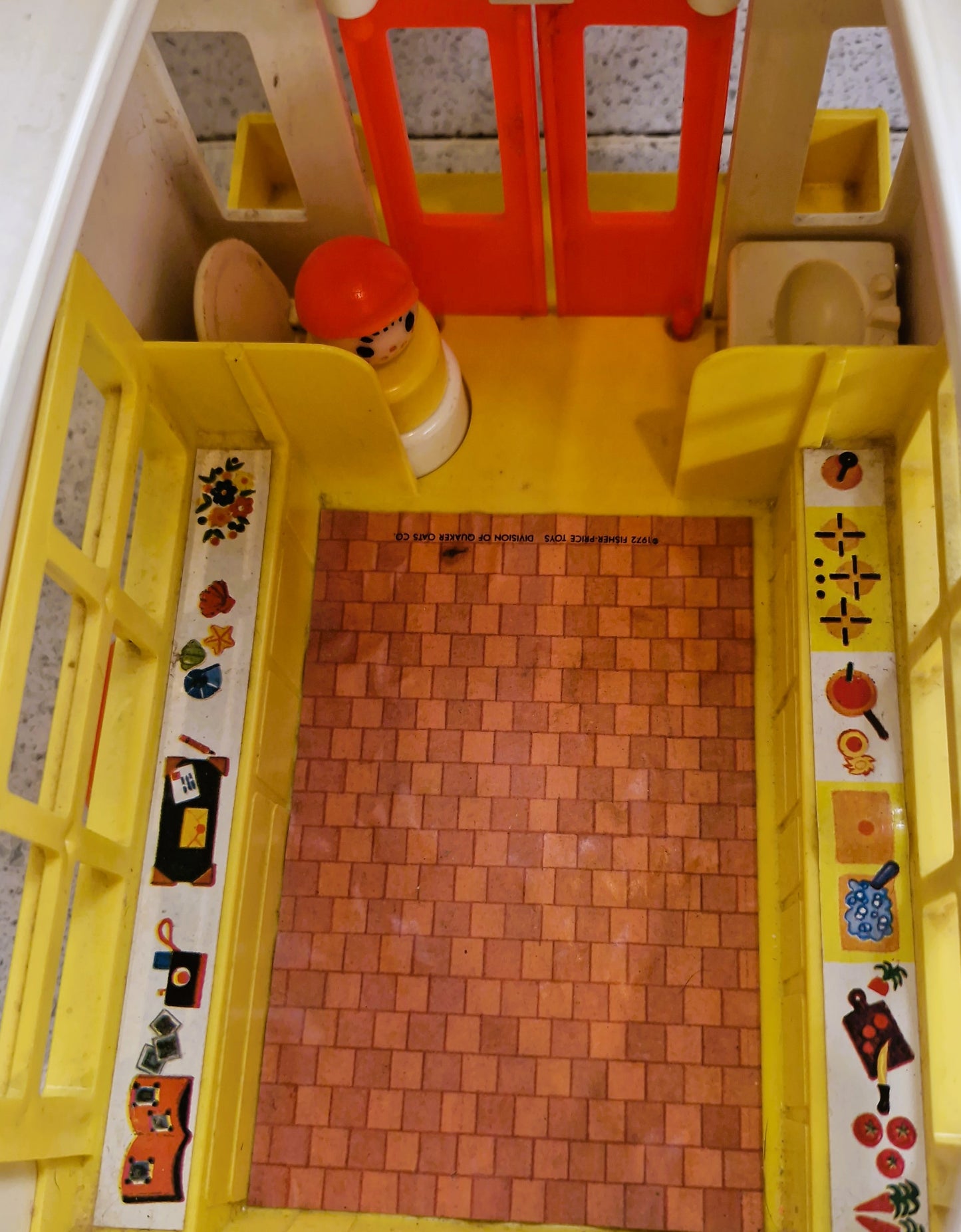 Fisher-Price Vintage Play Family Camper Van, complete, 70s Fisher Price Play Family Camper, 70s. Fisher Price Camper Van