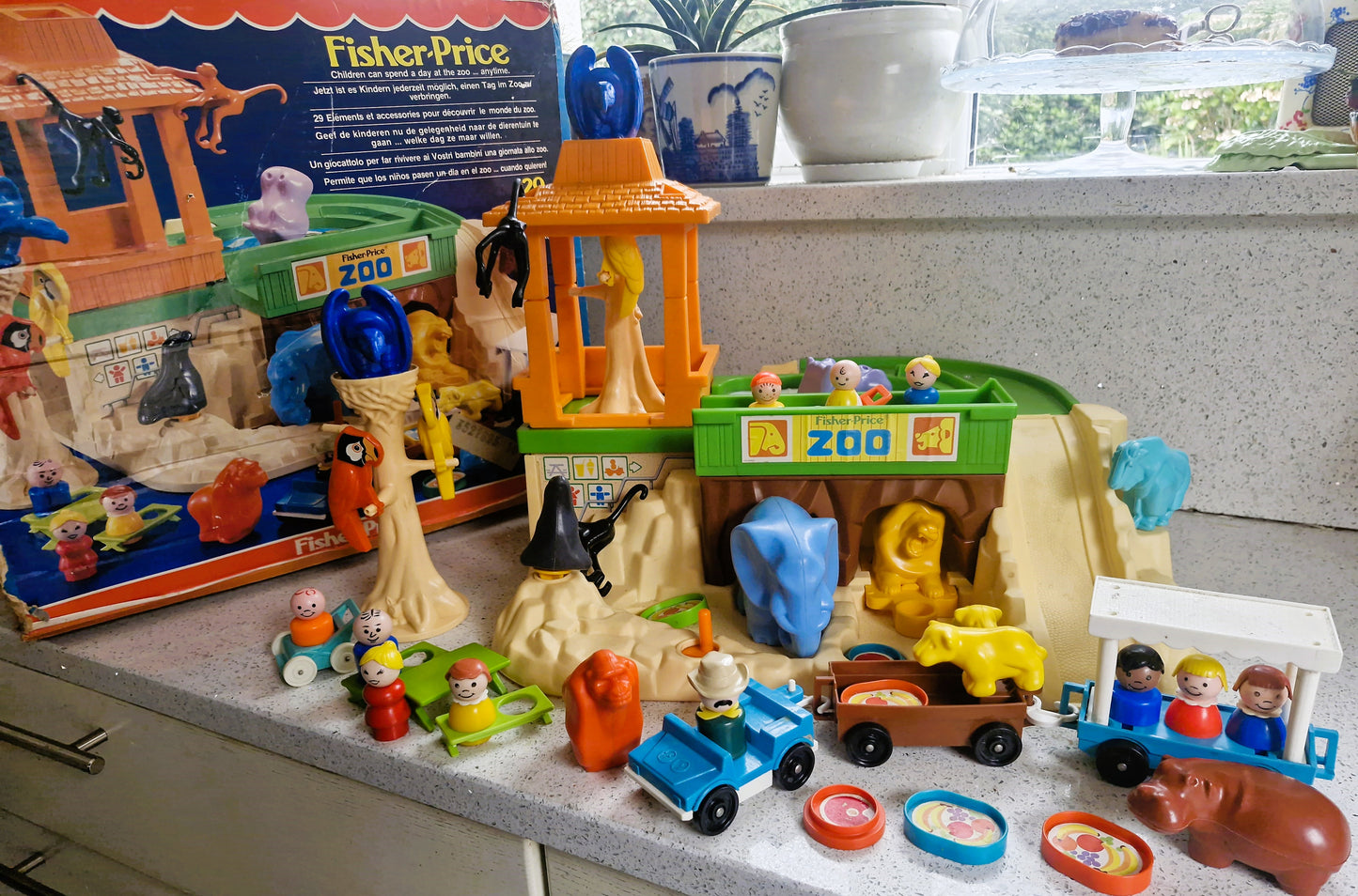 Fisher-Price zoo, Original 80s Vintage Toy, Fisher Price Zoo, Vintage Fisher Price Toy, Boxed