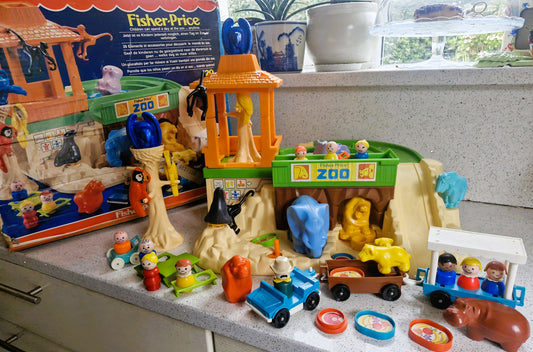 Fisher-Price zoo, Original 80s Vintage Toy, Fisher Price Zoo, Vintage Fisher Price Toy, Boxed