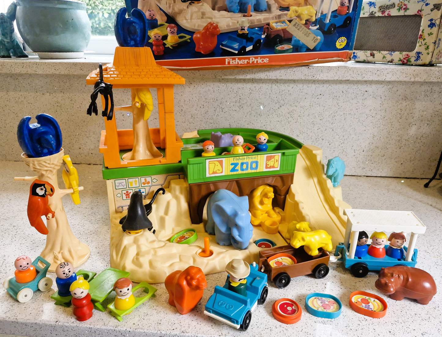 Fisher-Price zoo, Original 80s Vintage Toy, Fisher Price Zoo, Vintage Fisher Price Toy, Boxed