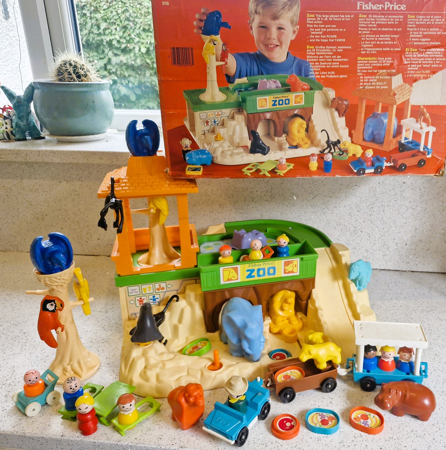 Fisher-Price zoo, Original 80s Vintage Toy, Fisher Price Zoo, Vintage Fisher Price Toy, Boxed