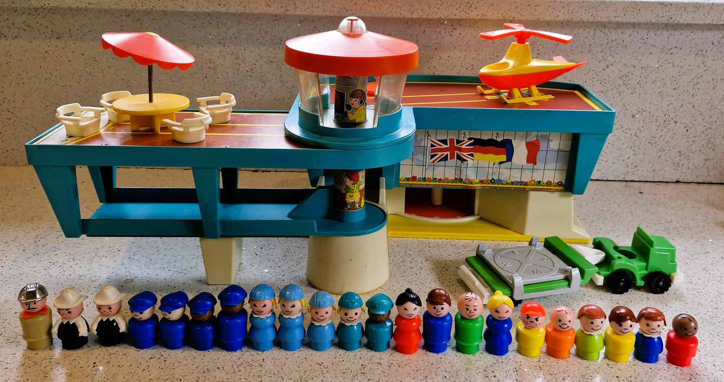 Fisher-Price 70s Airport, Fisher Price Play Family Airport, Fisher Price Little People Airport, Complete