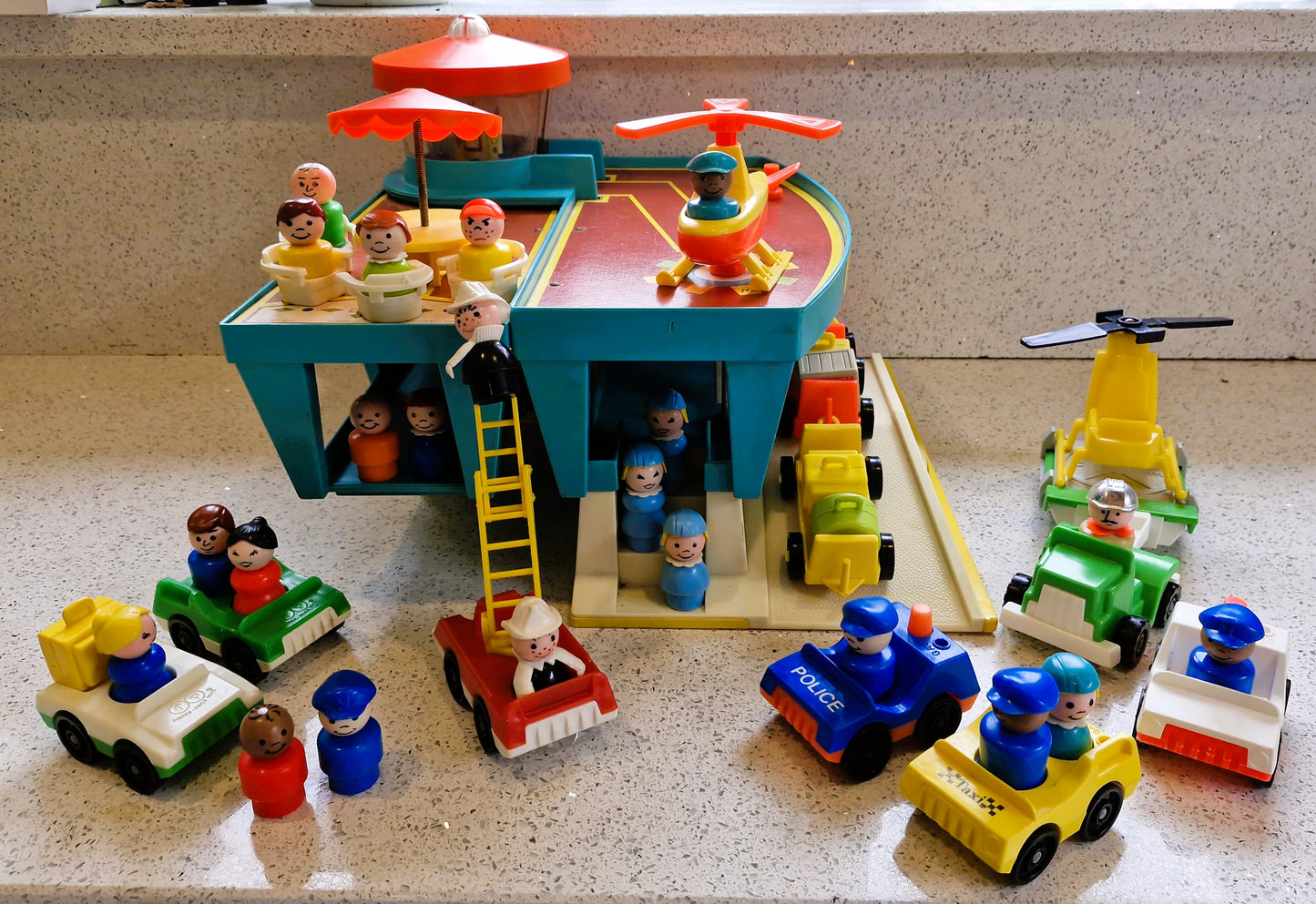 Fisher-Price 70s Airport, Fisher Price Play Family Airport, Fisher Price Little People Airport, Complete