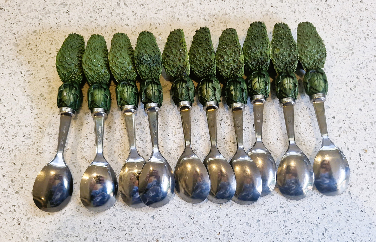 Vintage Avocado Spoon: Quirky French Tapas Serving Utensil
