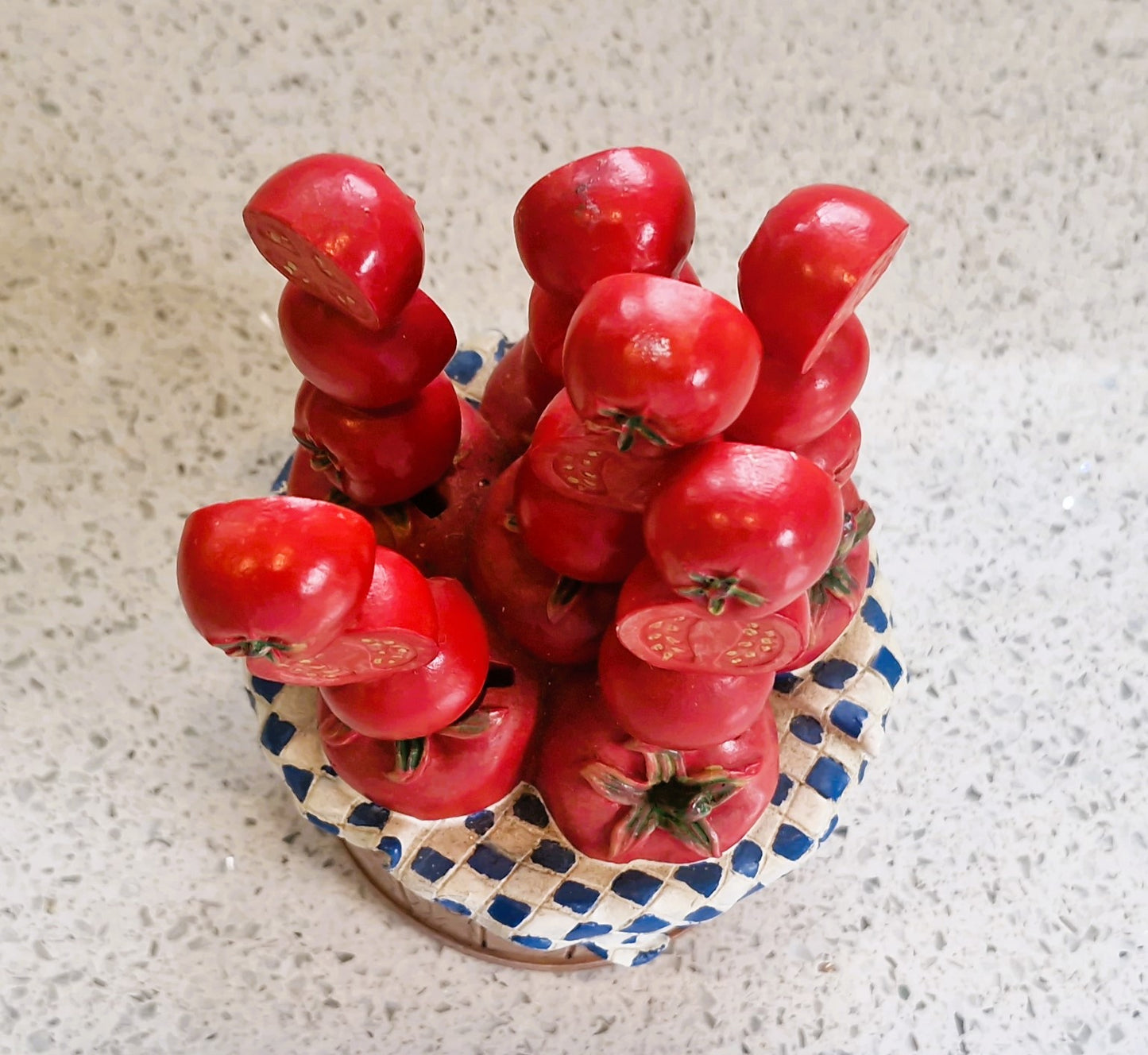 Vintage Tomato Butter Spreaders: Ceramic Handle, Cheese Board Serving