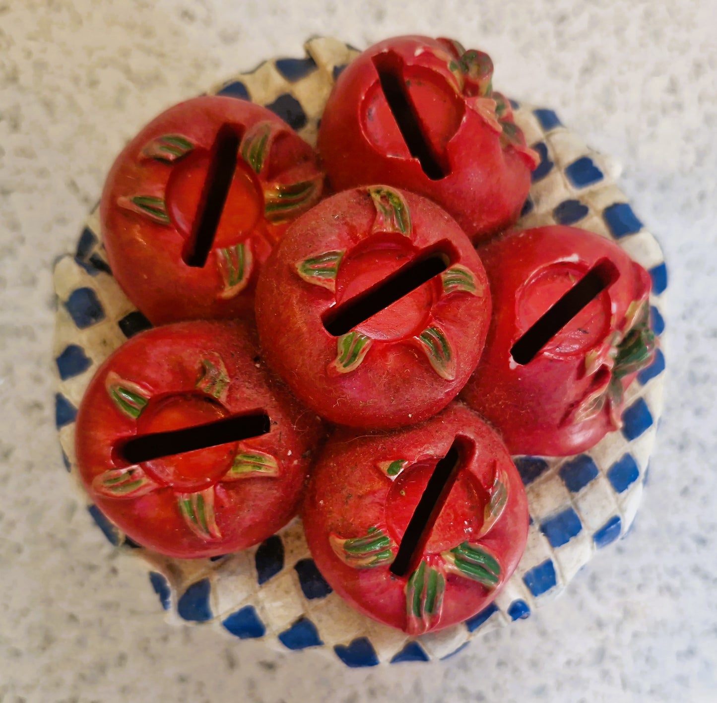 Vintage Tomato Butter Spreaders: Ceramic Handle, Cheese Board Serving