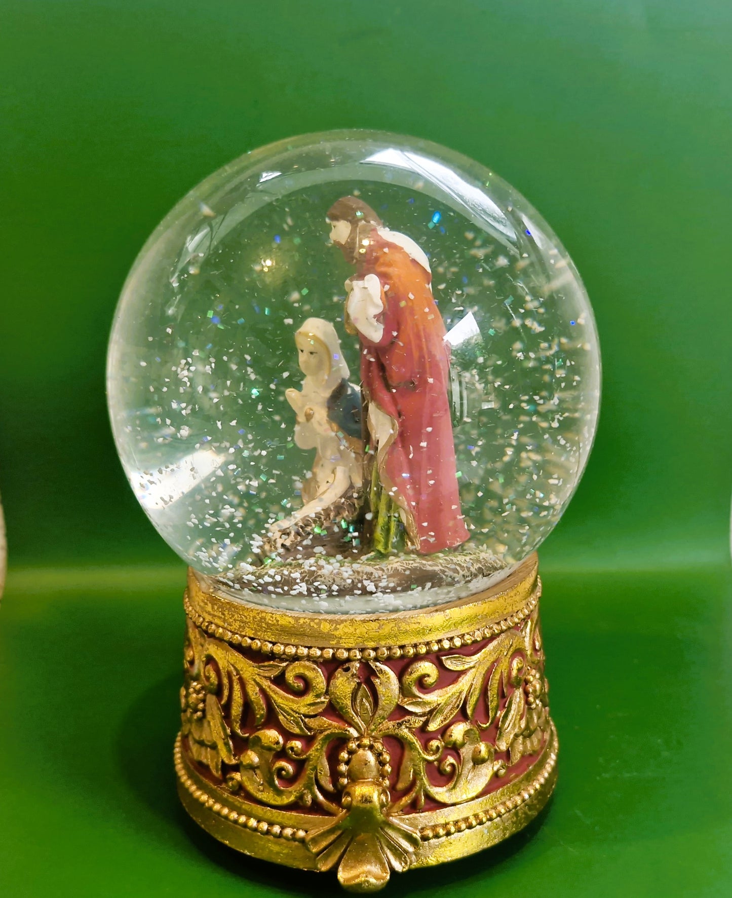 Nativity Scene Musical Snow Globe: Silent Night Christmas Decor, Nativity Set