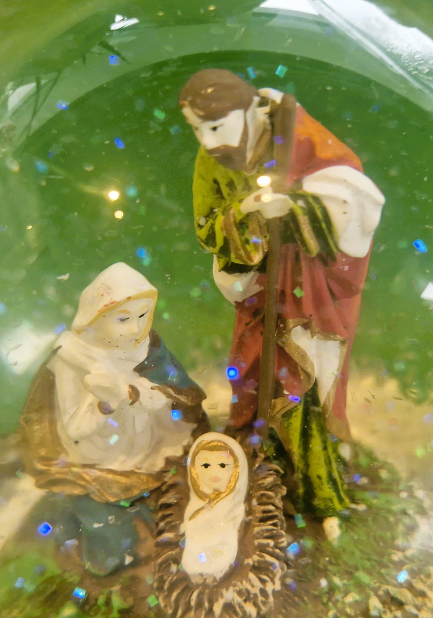 Nativity Scene Musical Snow Globe: Silent Night Christmas Decor, Nativity Set