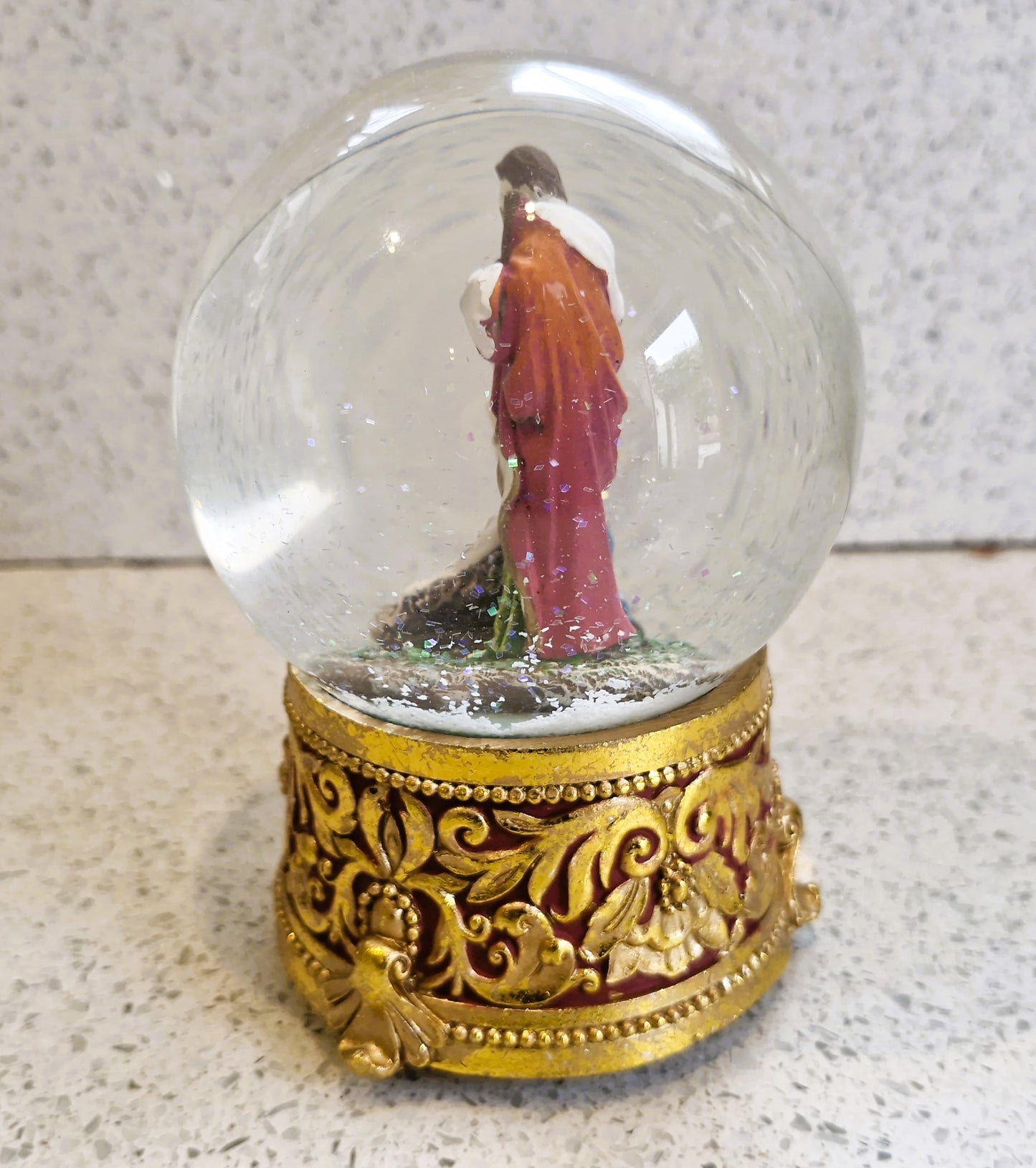 Nativity Scene Musical Snow Globe: Silent Night Christmas Decor, Nativity Set