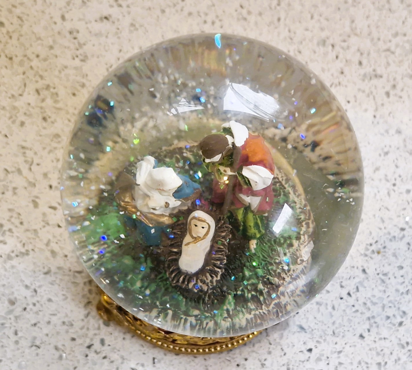 Nativity Scene Musical Snow Globe: Silent Night Christmas Decor, Nativity Set