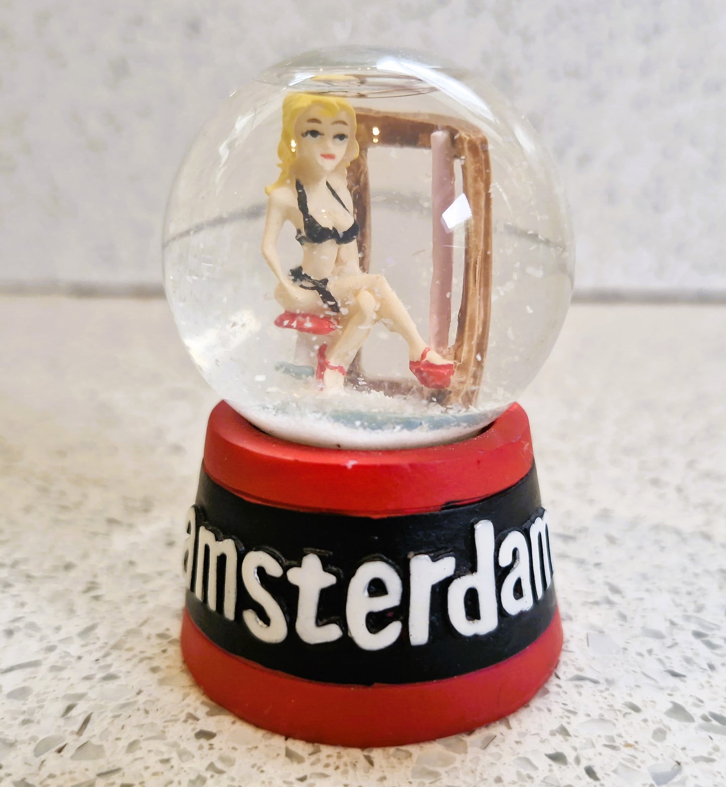 Amsterdam Snow Globe: Red Light District Souvenir