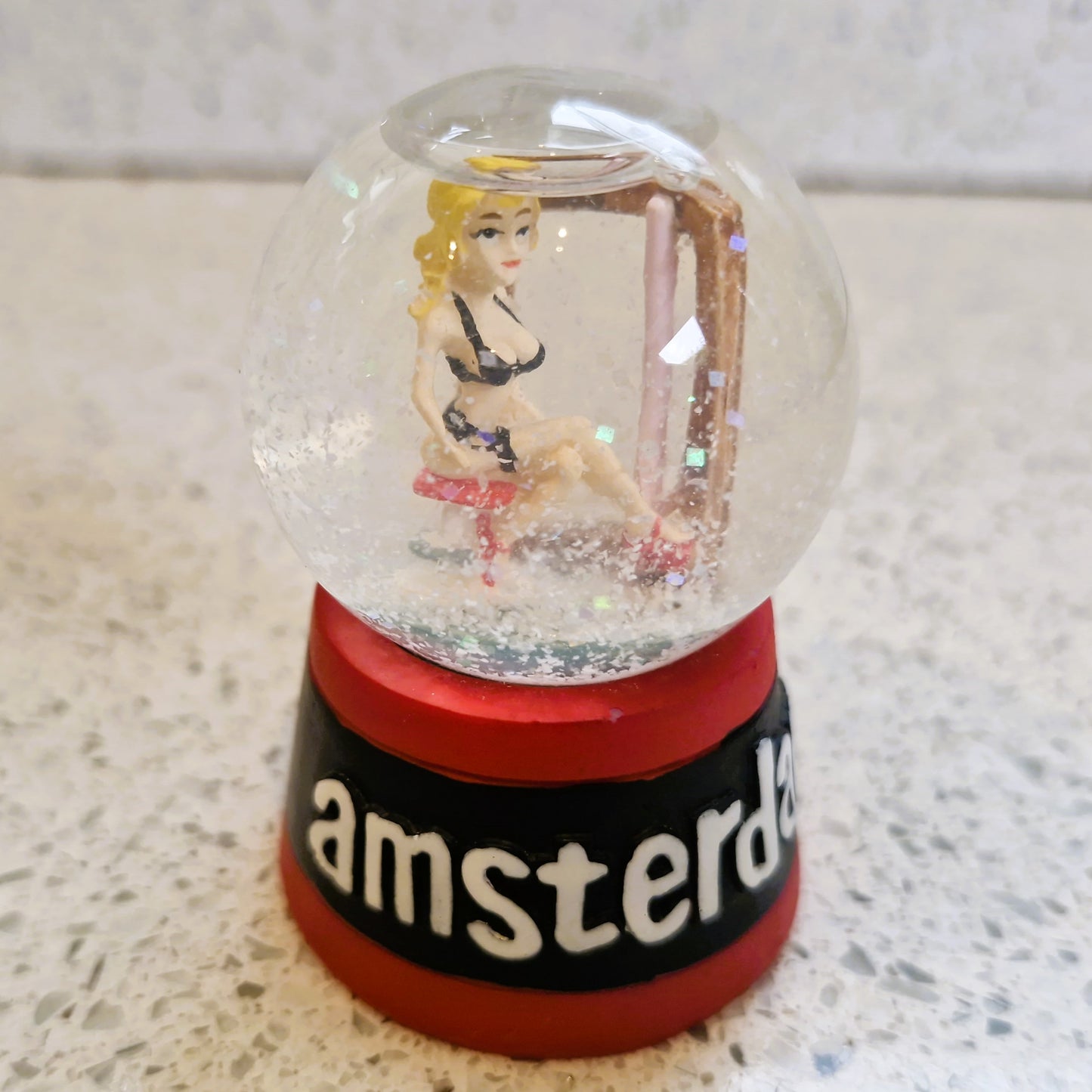 Amsterdam Snow Globe: Red Light District Souvenir