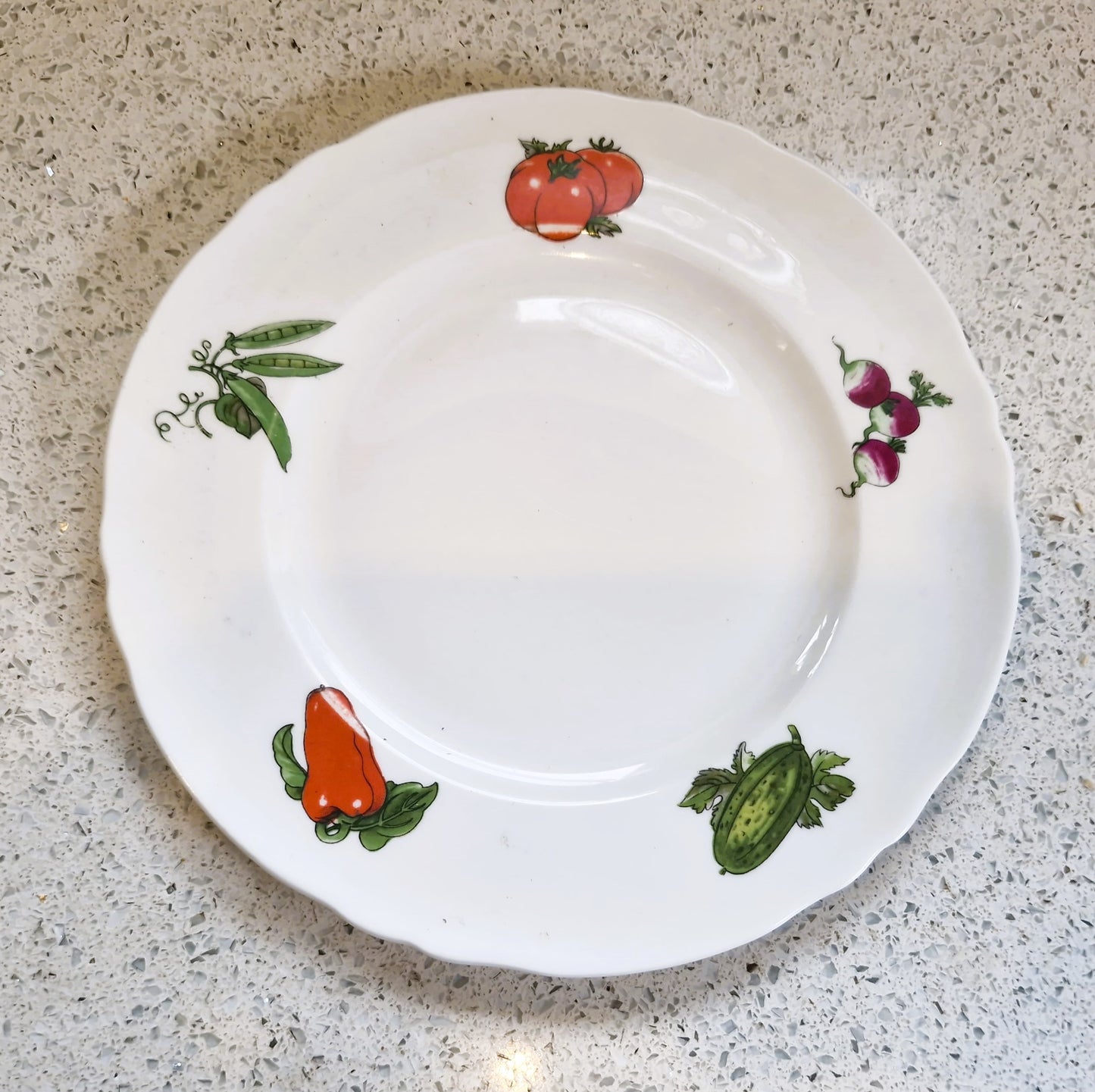 Mid-Century, Vegetable design, Pall Mall Salad Plates: Fine Bone China, England