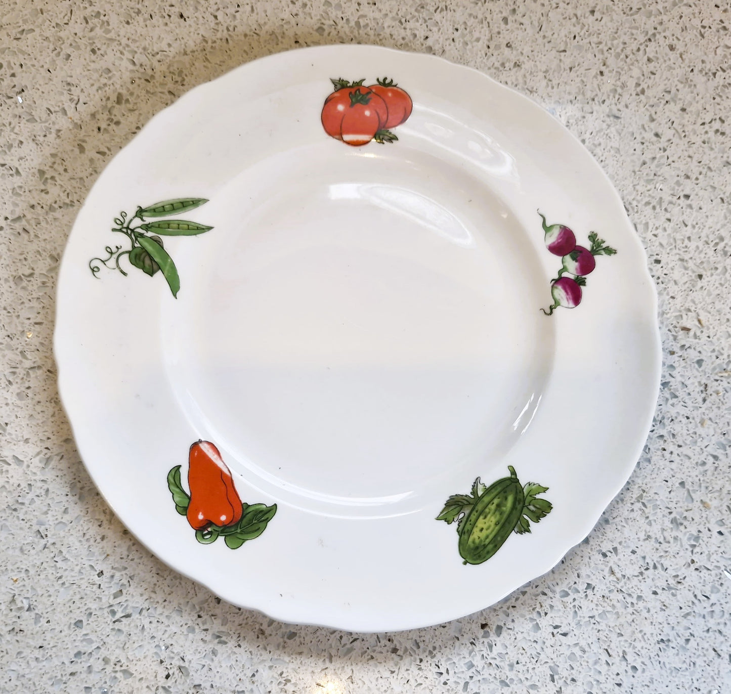 Mid-Century, Vegetable design, Pall Mall Salad Plates: Fine Bone China, England