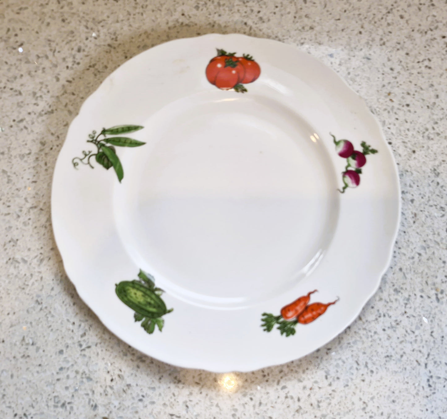 Mid-Century, Vegetable design, Pall Mall Salad Plates: Fine Bone China, England