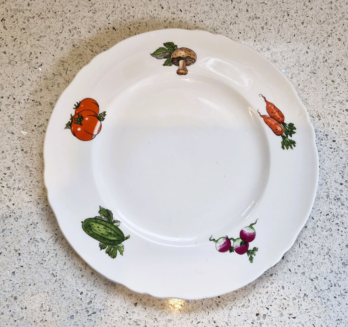 Mid-Century, Vegetable design, Pall Mall Salad Plates: Fine Bone China, England