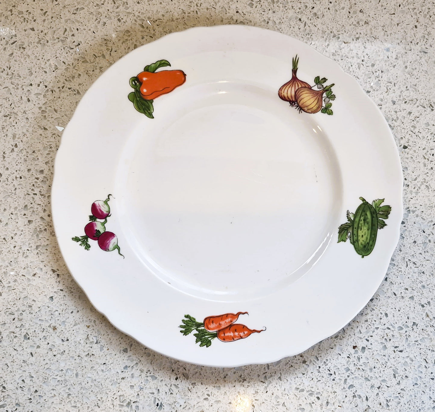Mid-Century, Vegetable design, Pall Mall Salad Plates: Fine Bone China, England
