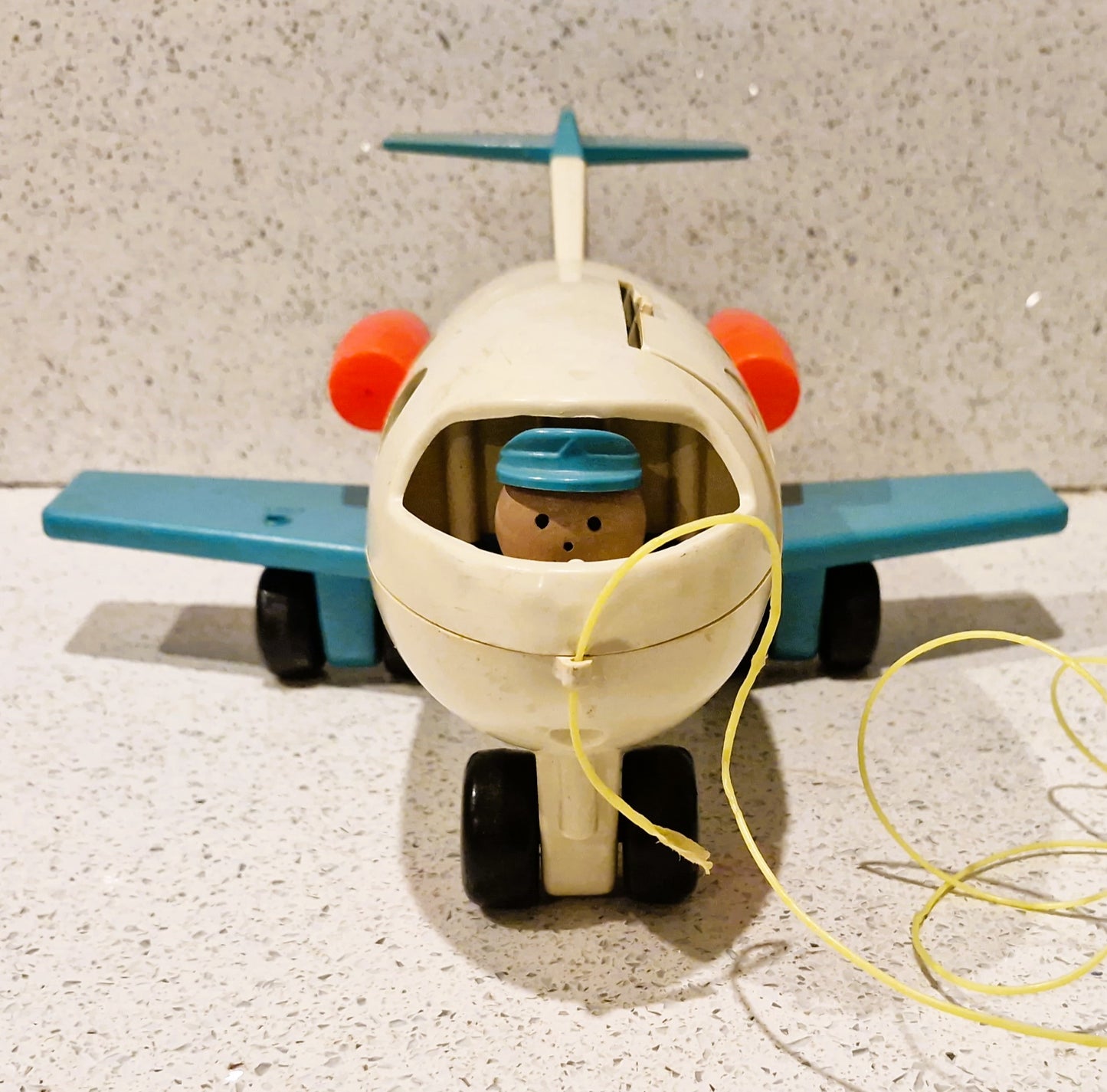 Vintage Fisher Price Little People Airport Set: 1970s Plane, Helicopter & Figures