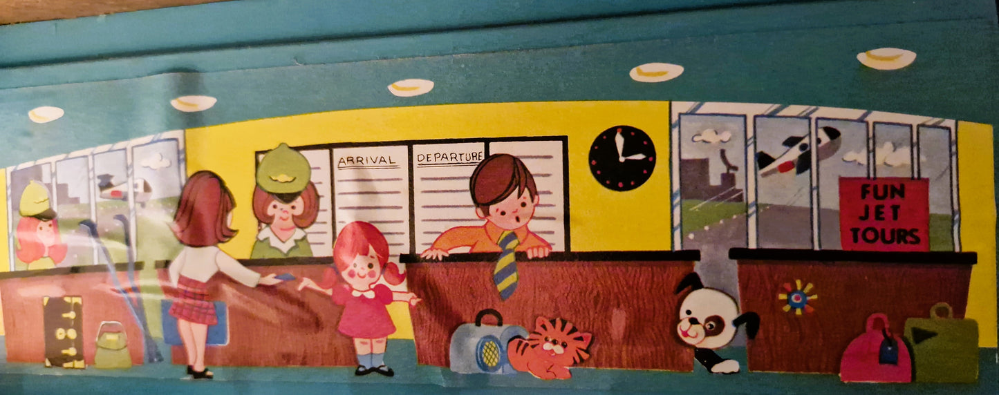 Vintage Fisher Price Little People Airport Set: 1970s Plane, Helicopter & Figures