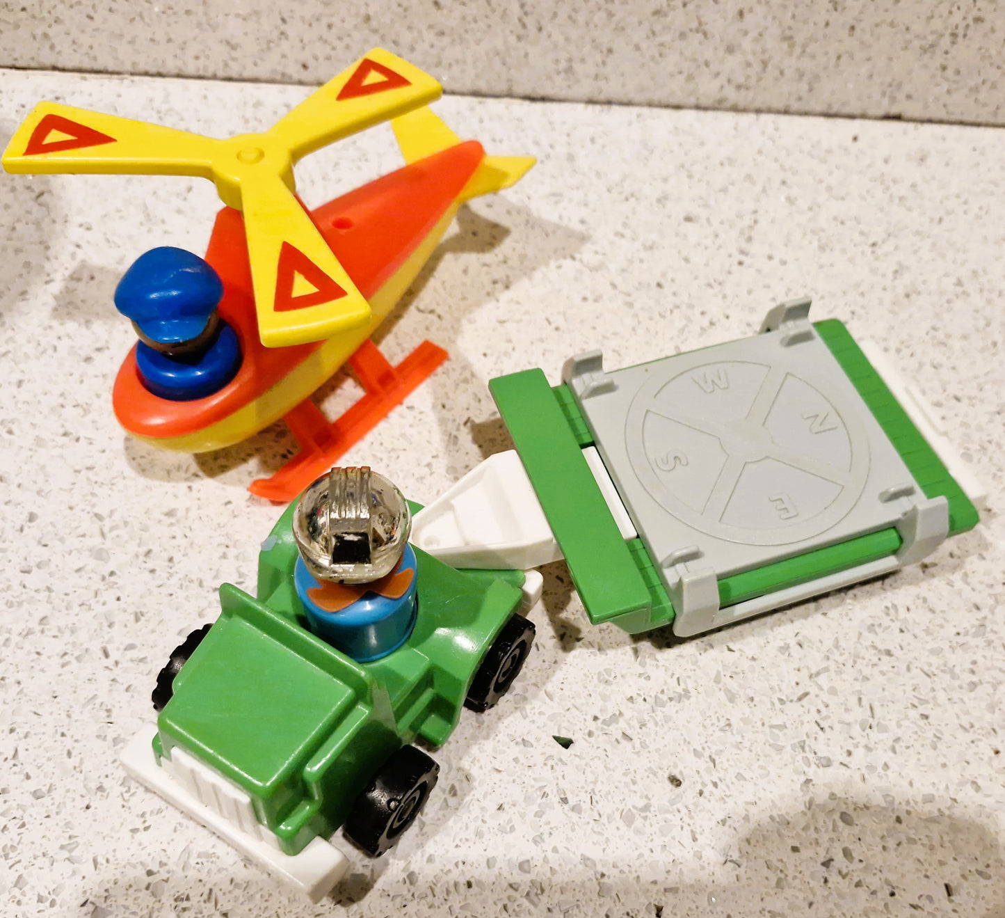 Vintage Fisher Price Little People Airport Set: 1970s Plane, Helicopter & Figures