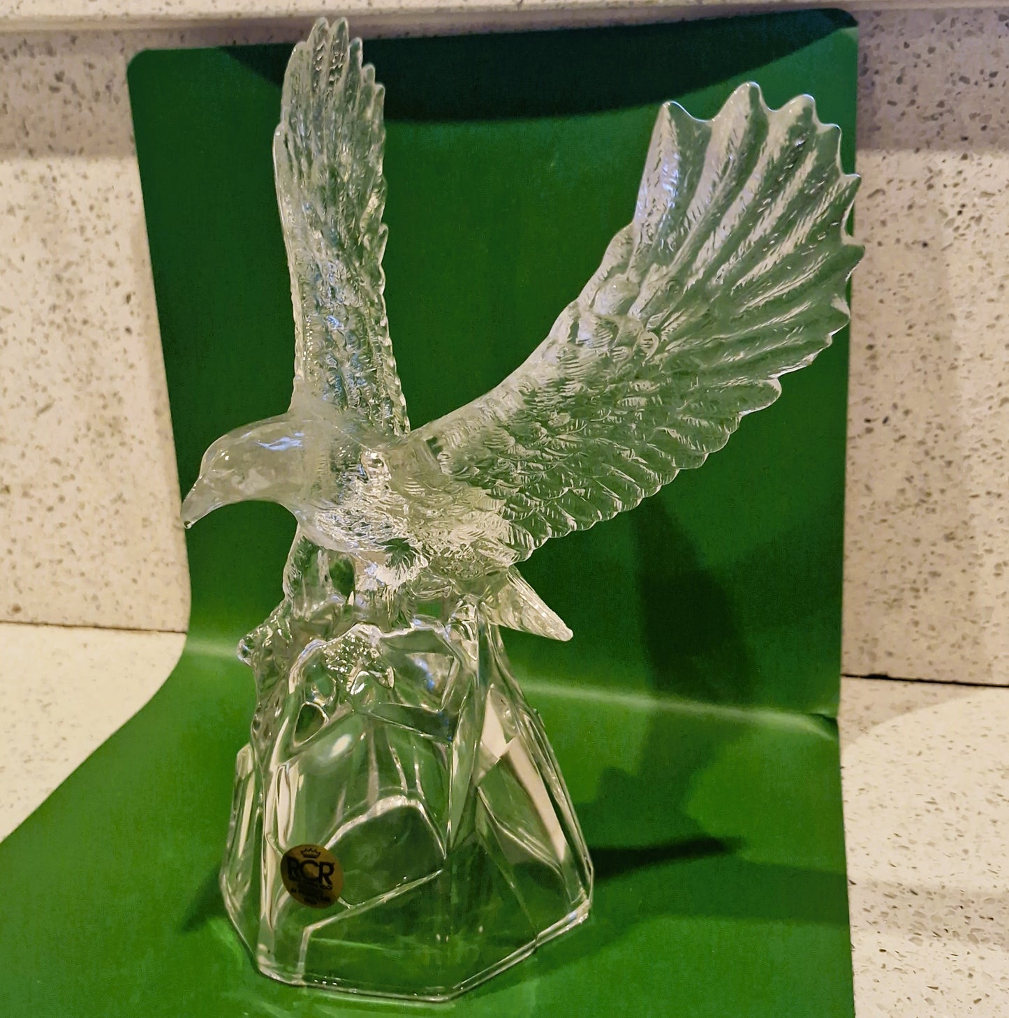 Vintage Eagle Ornament, RCR Crystal, Glass, Excellent Condition, EAGLE Ornament