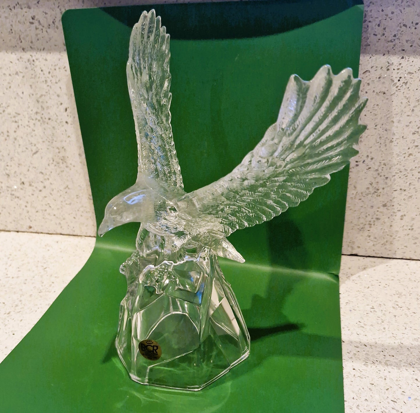 Vintage Eagle Ornament, RCR Crystal, Glass, Excellent Condition, EAGLE Ornament