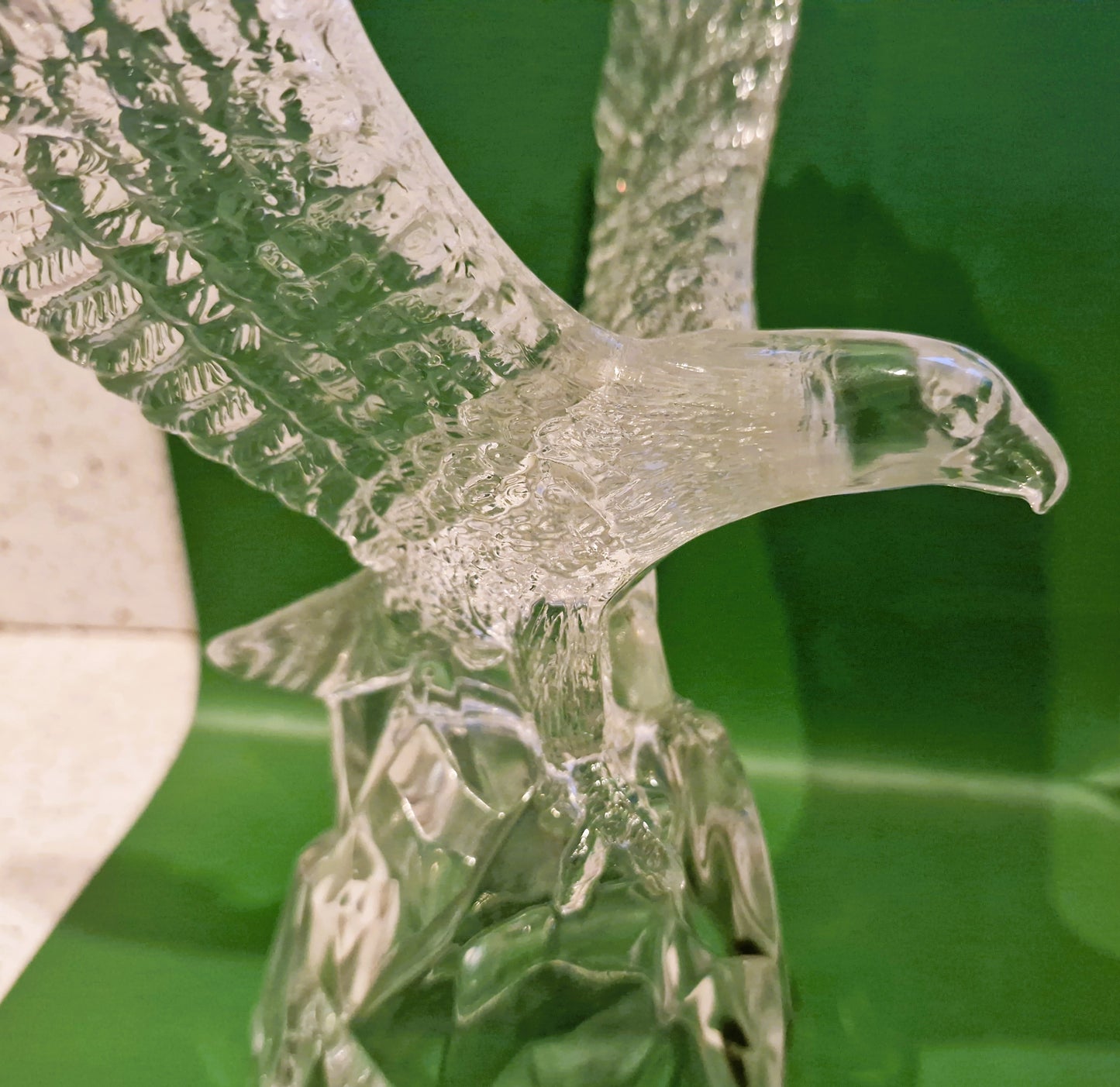 Vintage Eagle Ornament, RCR Crystal, Glass, Excellent Condition, EAGLE Ornament