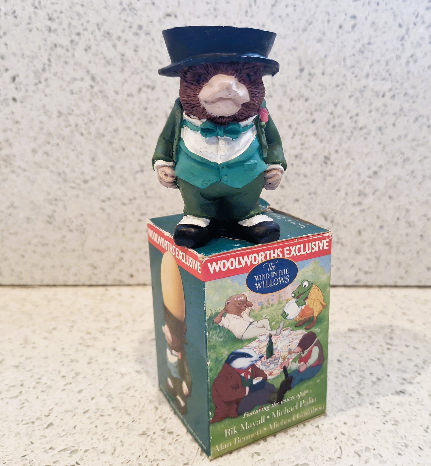 Vintage Wind in the Willows Egg Cup, MOLE, 'Mr Mole, Boxed, Woolworths