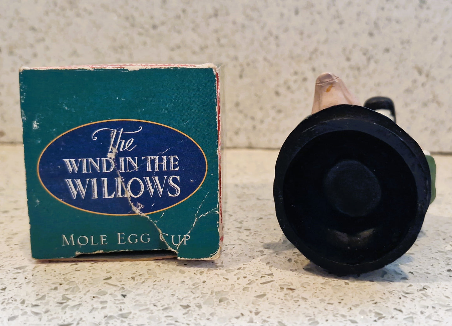Vintage Wind in the Willows Egg Cup, MOLE, 'Mr Mole, Boxed, Woolworths