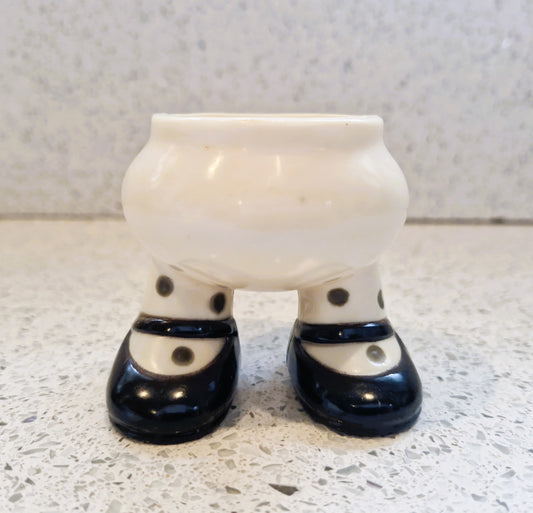 Vintage Eggs on Legs Egg cup, Walking Egg cup, MCM, Bakerlite